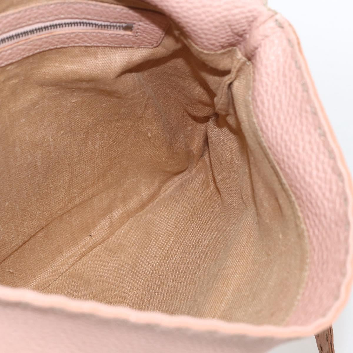 Fendi Selleria Tote Leather, PINK, LEATHER, Tote bag