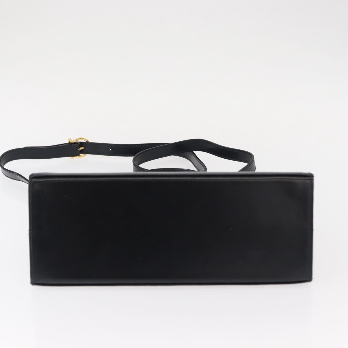 Salvatore Ferragamo Convertible Top Handle Bag Leather, NAVY, LEATHER, Handbag