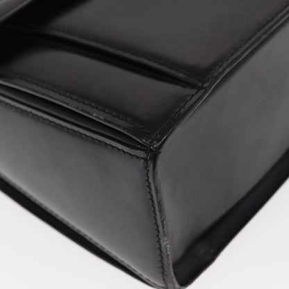 Bally Vintage Handbag Leather, BLACK, LEATHER, Handbag