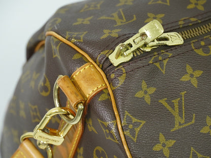 Louis Vuitton Keepall Bandouliere Bag Monogram Canvas, BROWN, CANVAS, Travel bag