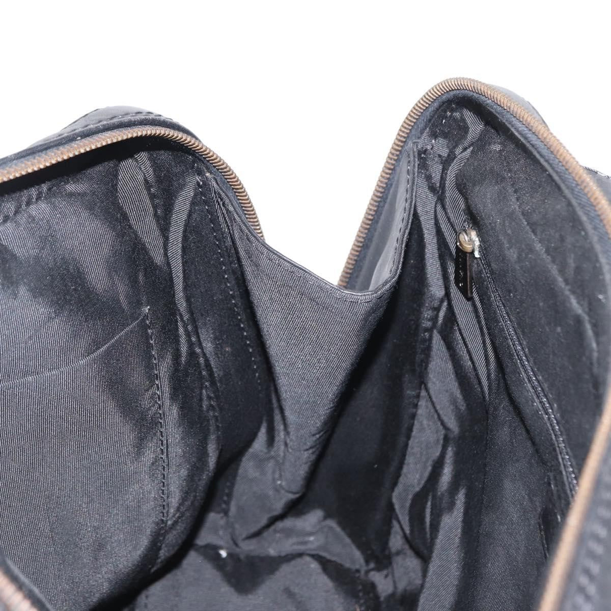 Chanel Surpique Zip Around Satchel Quilted Leather, BLACK, LEATHER, Handbag