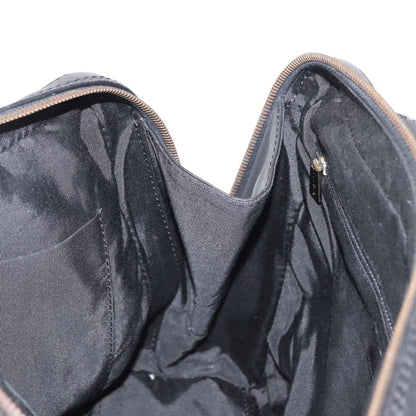 Chanel Surpique Zip Around Satchel Quilted Leather, BLACK, LEATHER, Handbag