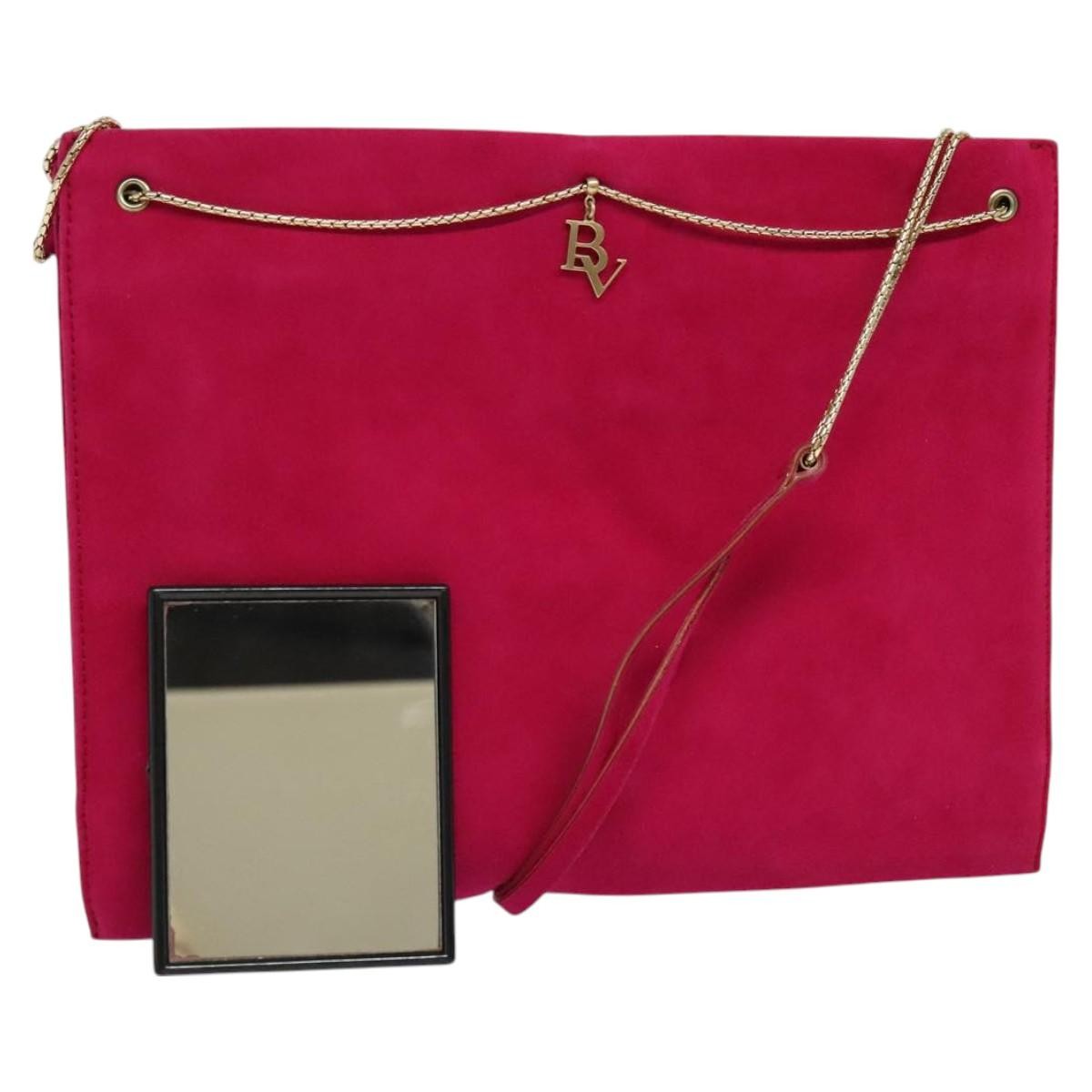 Bottega Veneta Vintage Shoulder Bag Suede, PINK, SUEDE, Shoulder bag