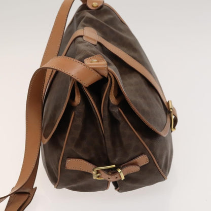 Celine Macadam Shoulder Bag PVC Leather, BROWN, PVC,CANVAS, Crossbody bag