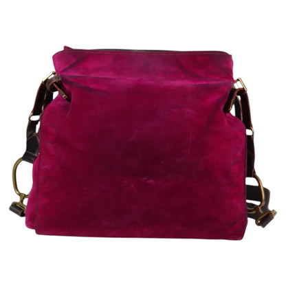 Loewe Anagram Shoulder Bag Suede, PURPLE, SUEDE, Shoulder bag
