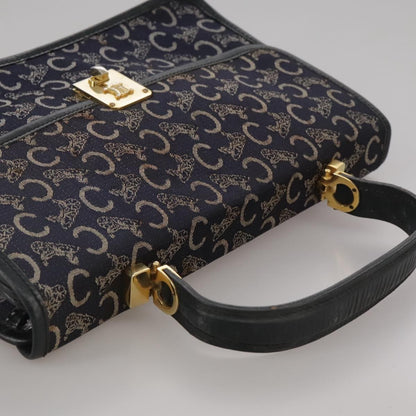 Celine C Sulky Handbag Canvas, NAVY, CANVAS, Handbag