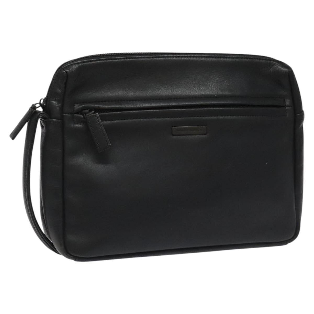 Balenciaga Vintage Pouch Leather, BLACK, LEATHER, Clutche & pouche
