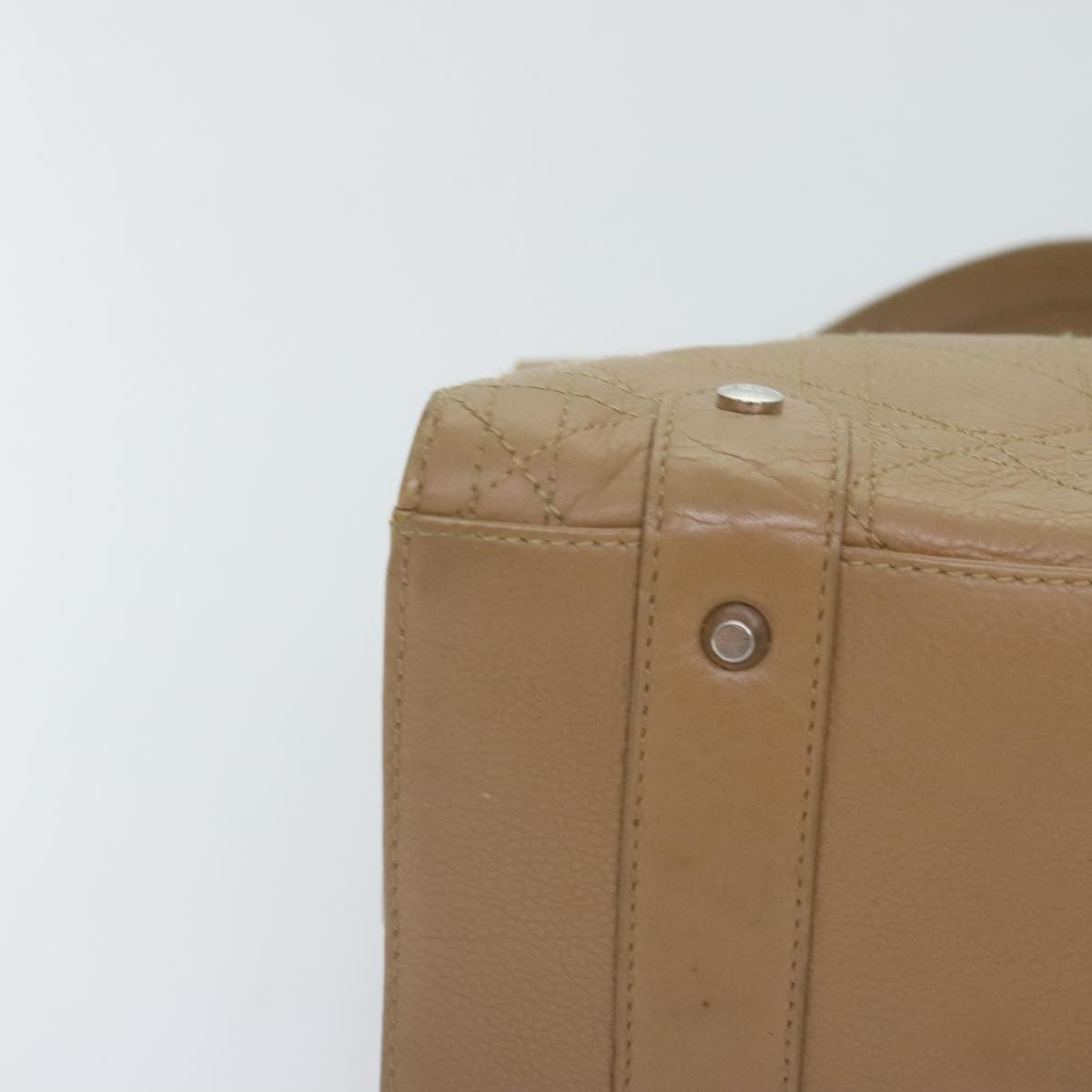 Christian Dior Lady Dior Soft Zip Tote Cannage Stitch Leather, BEIGE, LEATHER, Tote bag