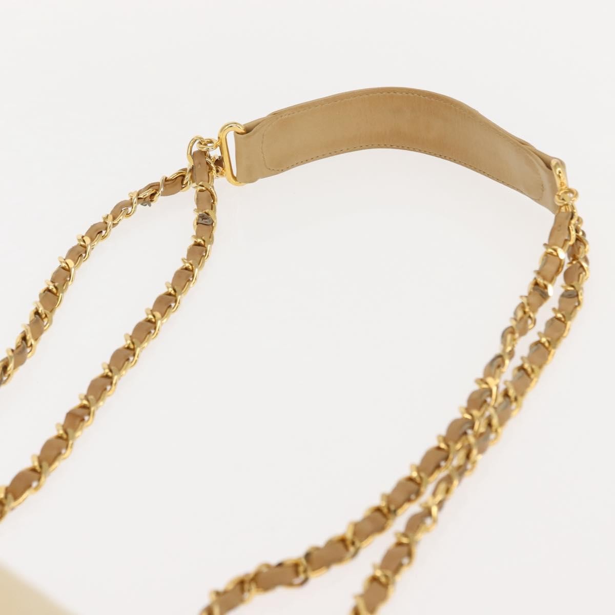 Chanel Vintage Drawstring Chain Bucket Bag Quilted Canvas, BEIGE, CANVAS, Shoulder bag