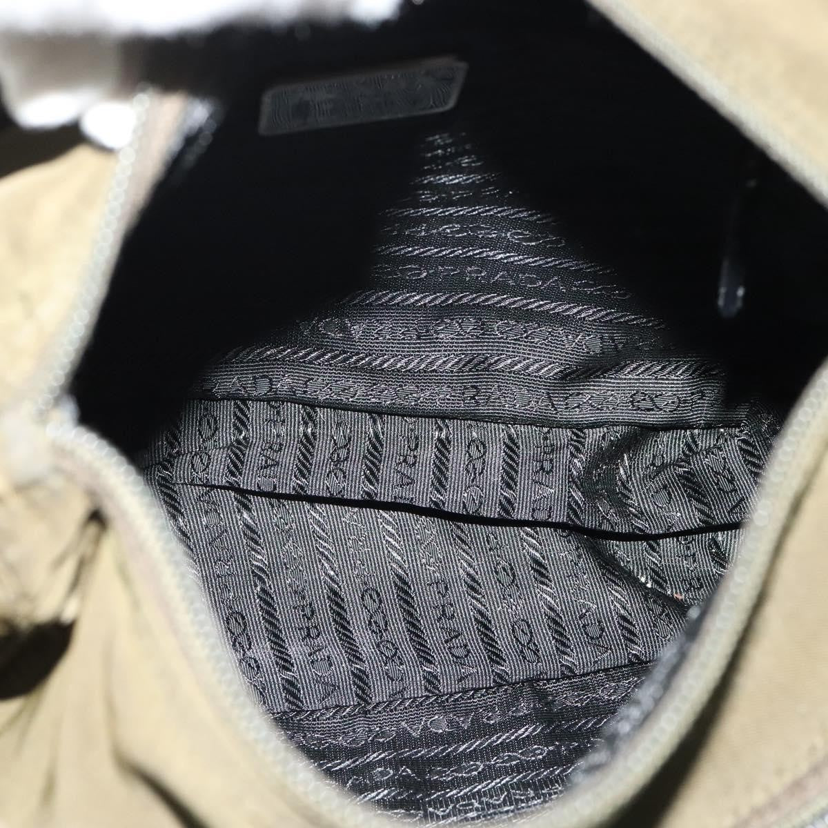 Prada Buckle Messenger Bag Tessuto, KHAKI, NYLON, Shoulder bag