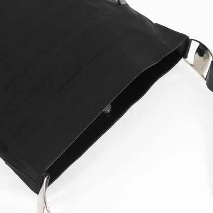 Salvatore Ferragamo Vala Shoulder Bag Nylon, BLACK, CANVAS, Shoulder bag