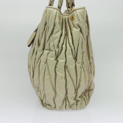 Miu Miu Coffer Convertible Satchel Leather, BEIGE, LEATHER, Handbag