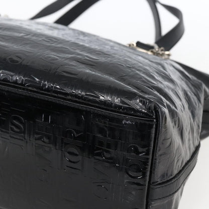 Salvatore Ferragamo Gancini Tote Patent leather, BLACK, PATENT_LEATHER, Tote bag