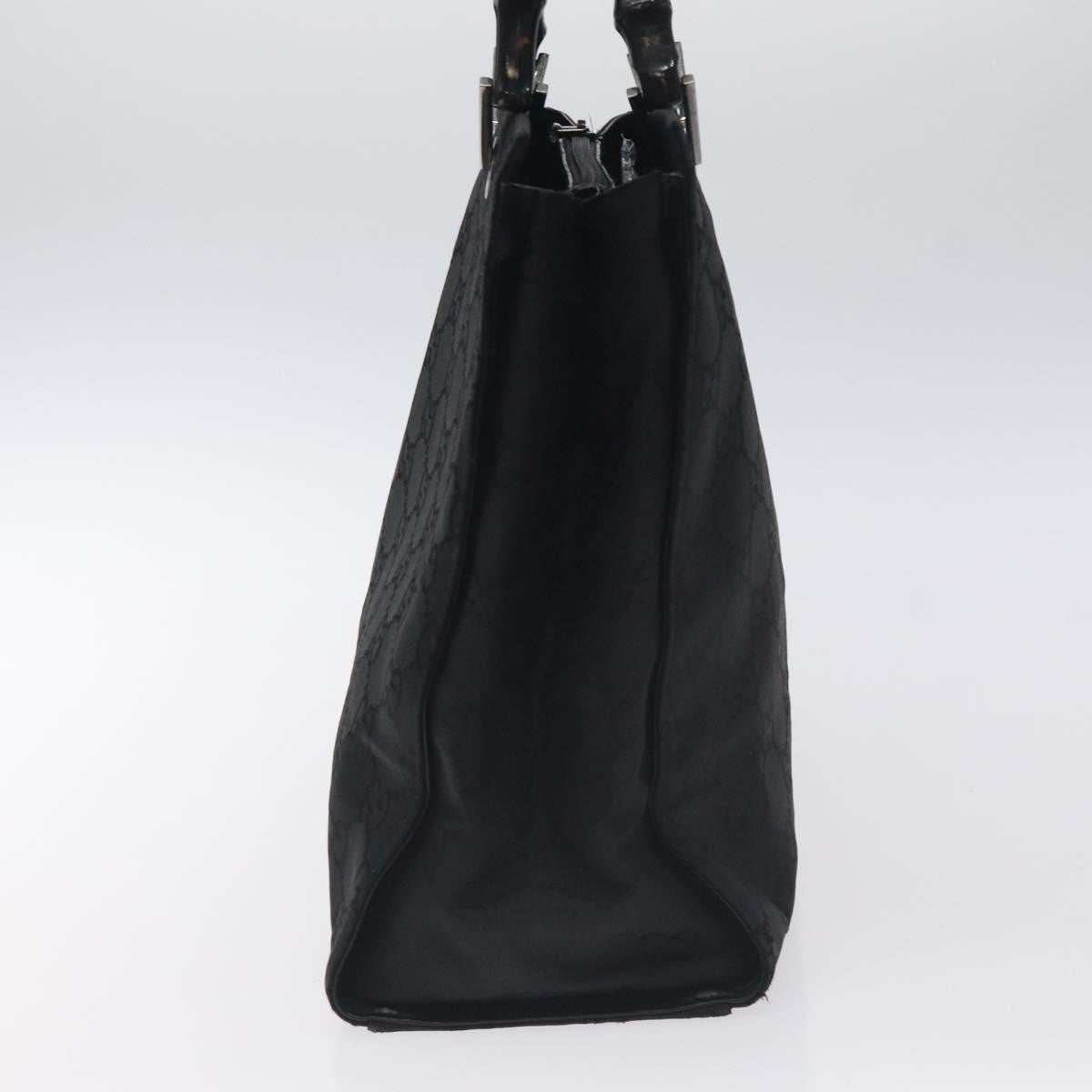 Gucci Vintage Bamboo Handle Tote GG Nylon, BLACK, NYLON, Tote bag