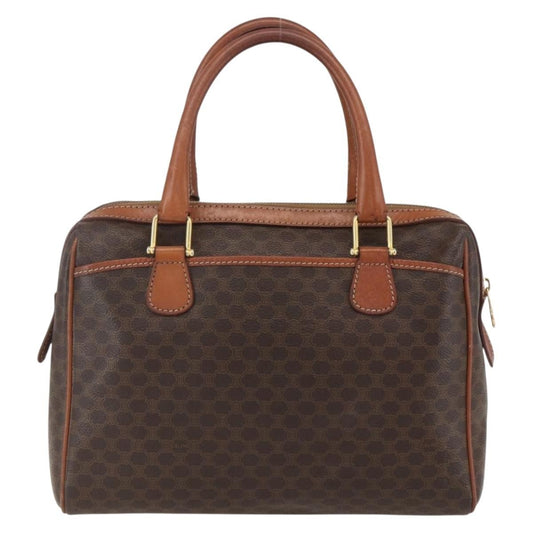 Celine Macadam Handbag Macadam with leather, BROWN, PVC, Handbag