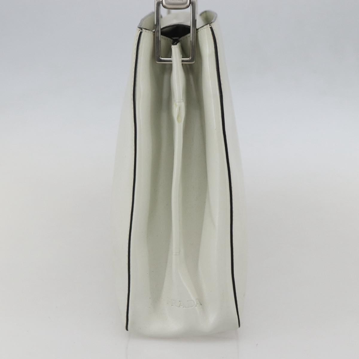 Prada Vintage Handbag Leather, WHITE, LEATHER, Handbag