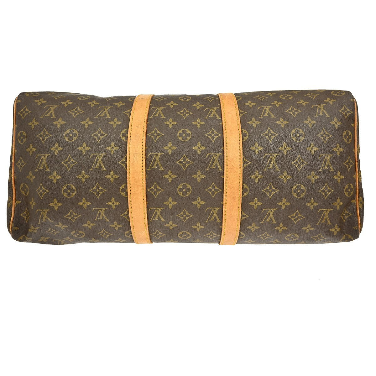 Louis Vuitton Keepall Bag Monogram Canvas, BROWN, CANVAS, Travel bag