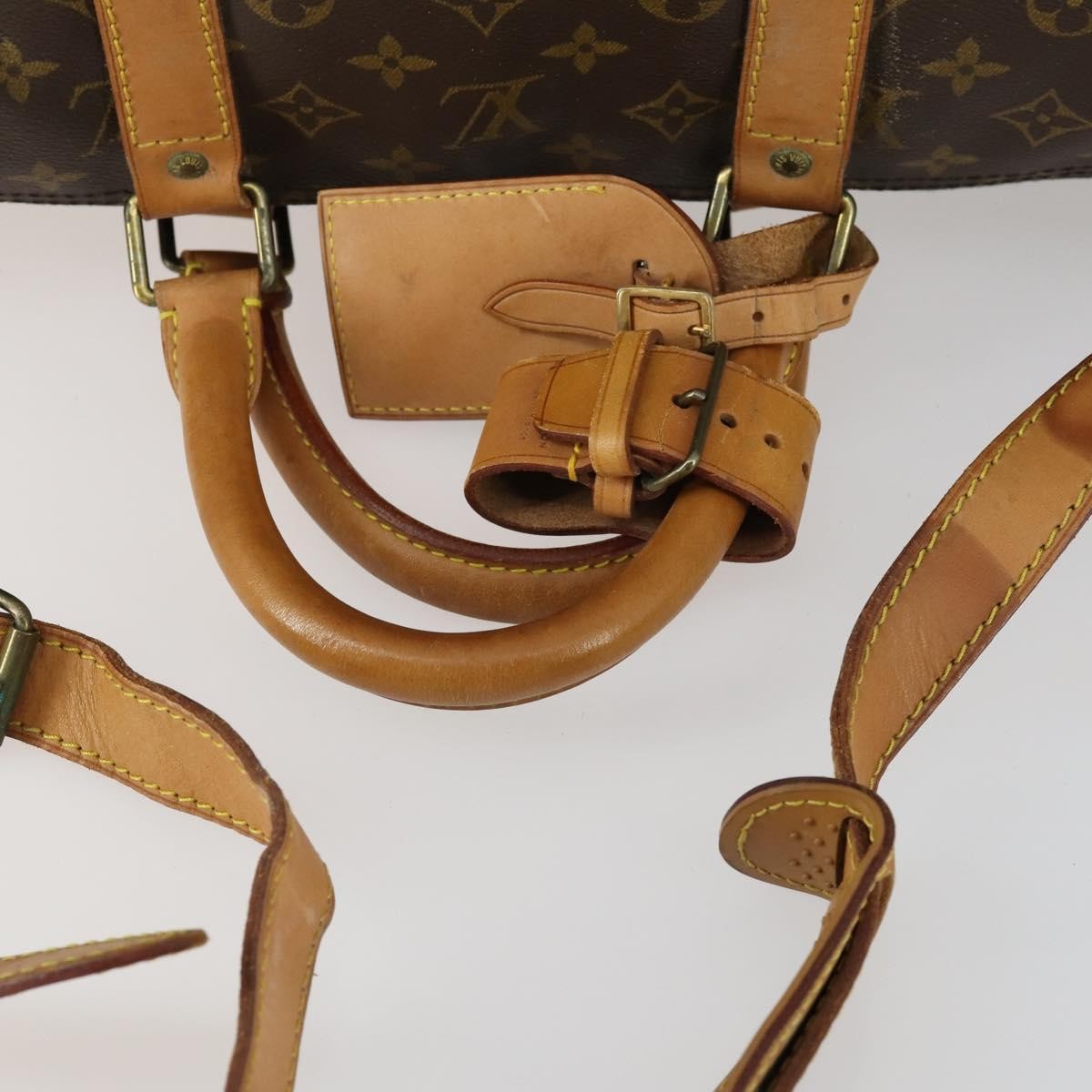 Louis Vuitton Keepall Bandouliere Bag Monogram Canvas, BROWN, CANVAS, Travel bag