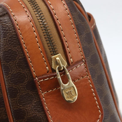 Celine Macadam Handbag Macadam with leather, BROWN, PVC, Handbag