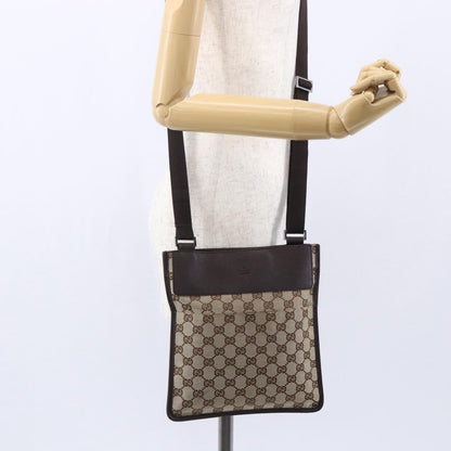 Gucci Front Pocket Messenger Canvas, BEIGE, CANVAS, Shoulder bag