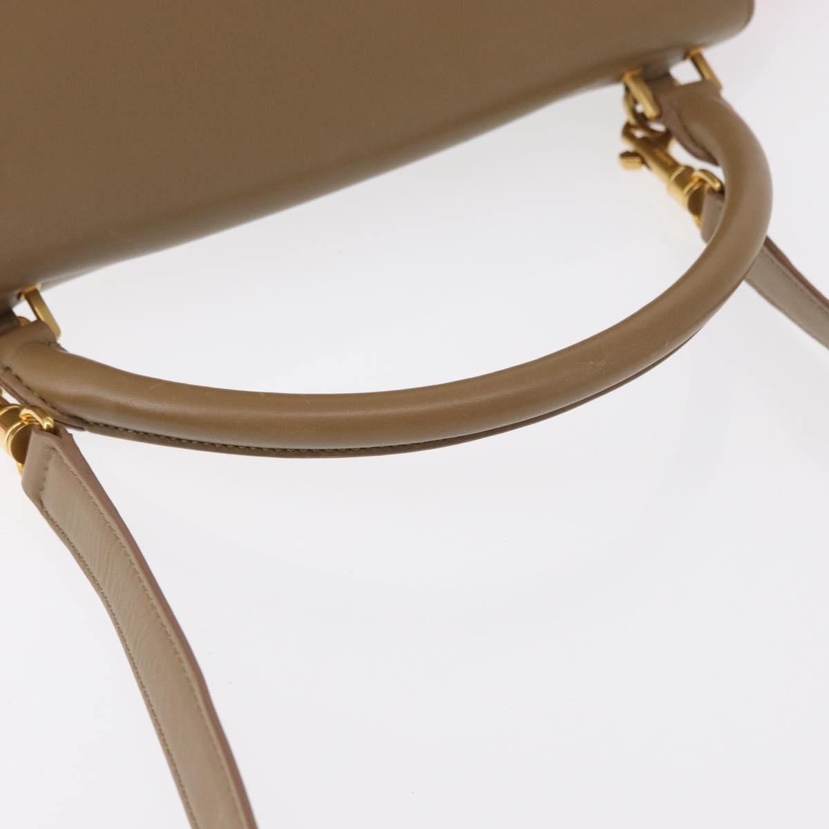 Celine Bicolor Trapeze Bag Leather, BEIGE, LEATHER, Handbag