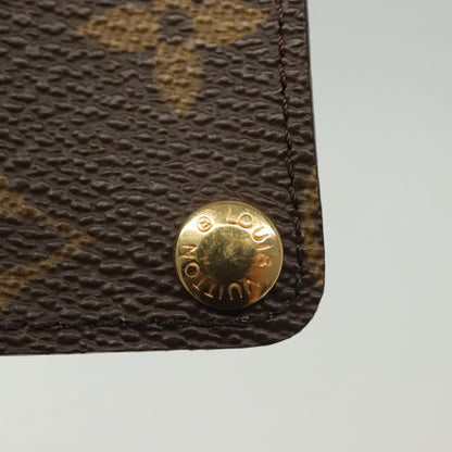 Louis Vuitton Porte Cartes Pression Card Case Monogram Canvas, BROWN, CANVAS, Card Holders