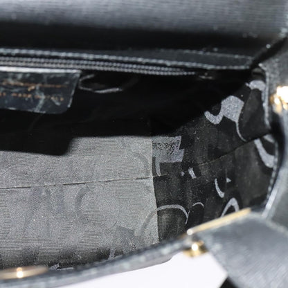 Salvatore Ferragamo Vintage Handbag Leather, BLACK, LEATHER, Handbag