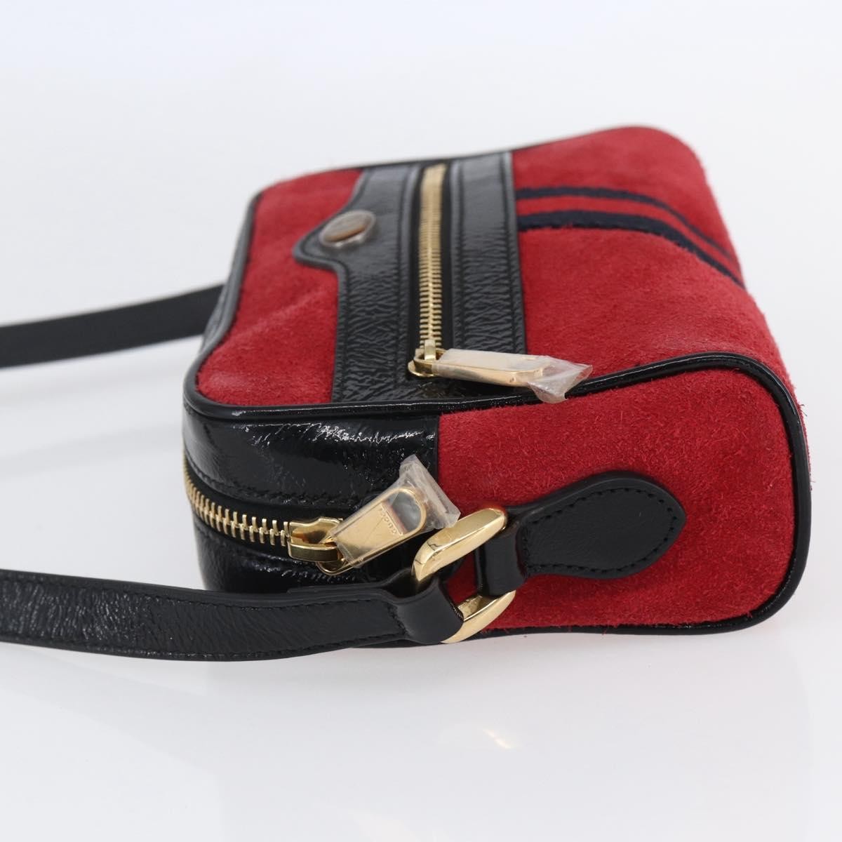Gucci Ophidia Shoulder Bag Suede, RED, SUEDE, Shoulder bag