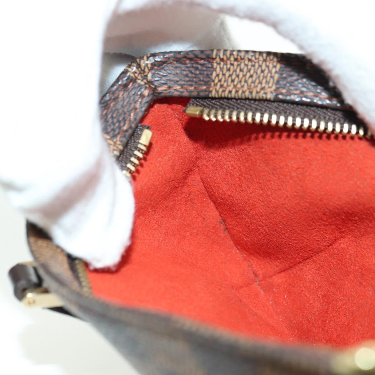 Louis Vuitton Manosque Pochette Damier, Brown, Canvas, Clutch