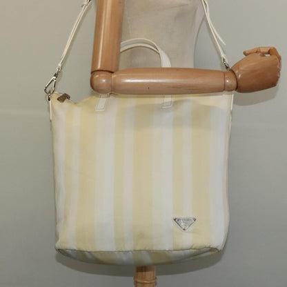 Prada Convertible Zip Tote (Outlet) Nylon, BEIGE, NYLON, Tote bag