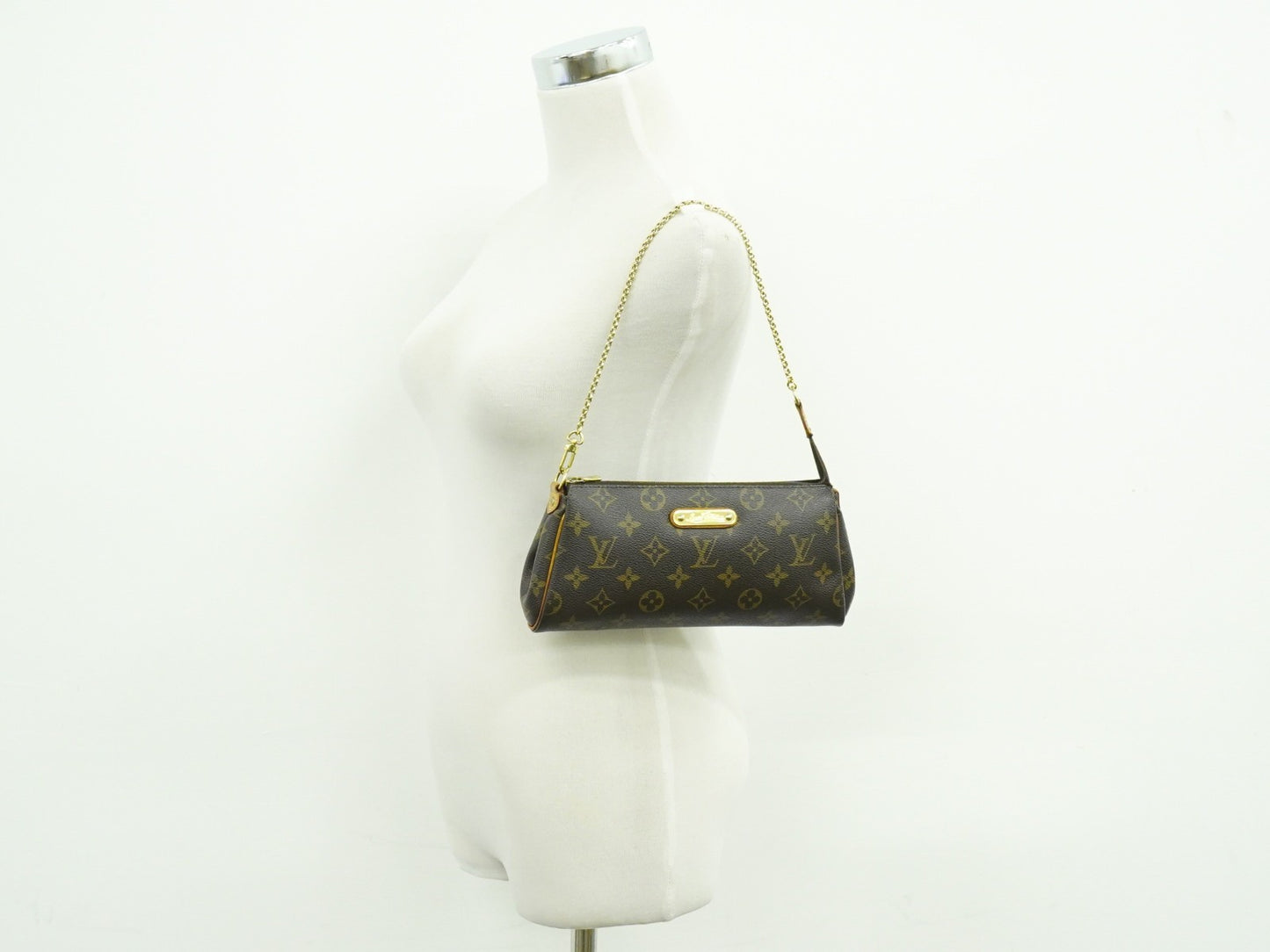 Louis Vuitton Eva Handbag Monogram Canvas, BROWN, CANVAS, Clutche & pouche