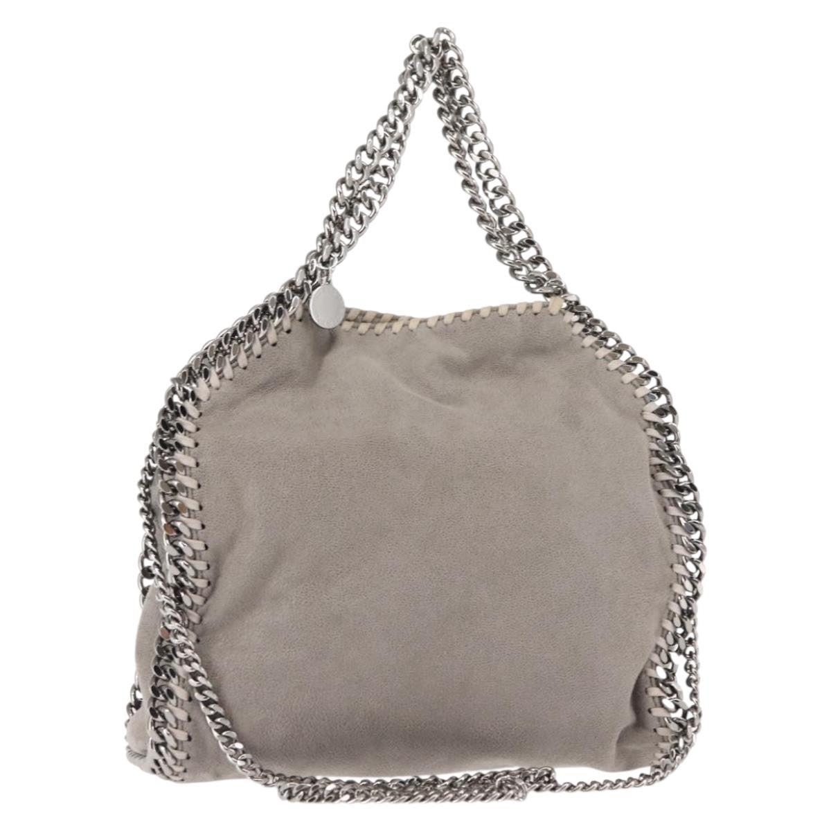 Stella McCartney Falabella Fold Over Crossbody Bag Suede, GRAY, SUEDE, Crossbody bag