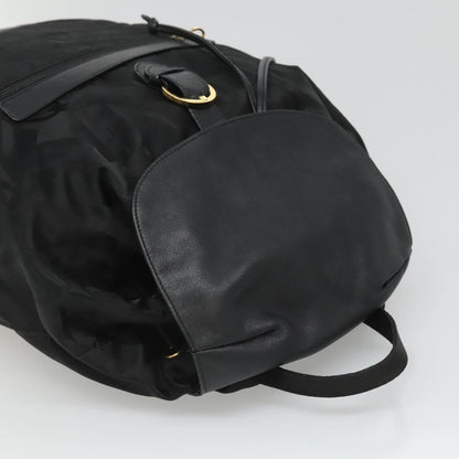 Salvatore Ferragamo Vintage Gancini Backpack Nylon, BLACK, NYLON, Backpack