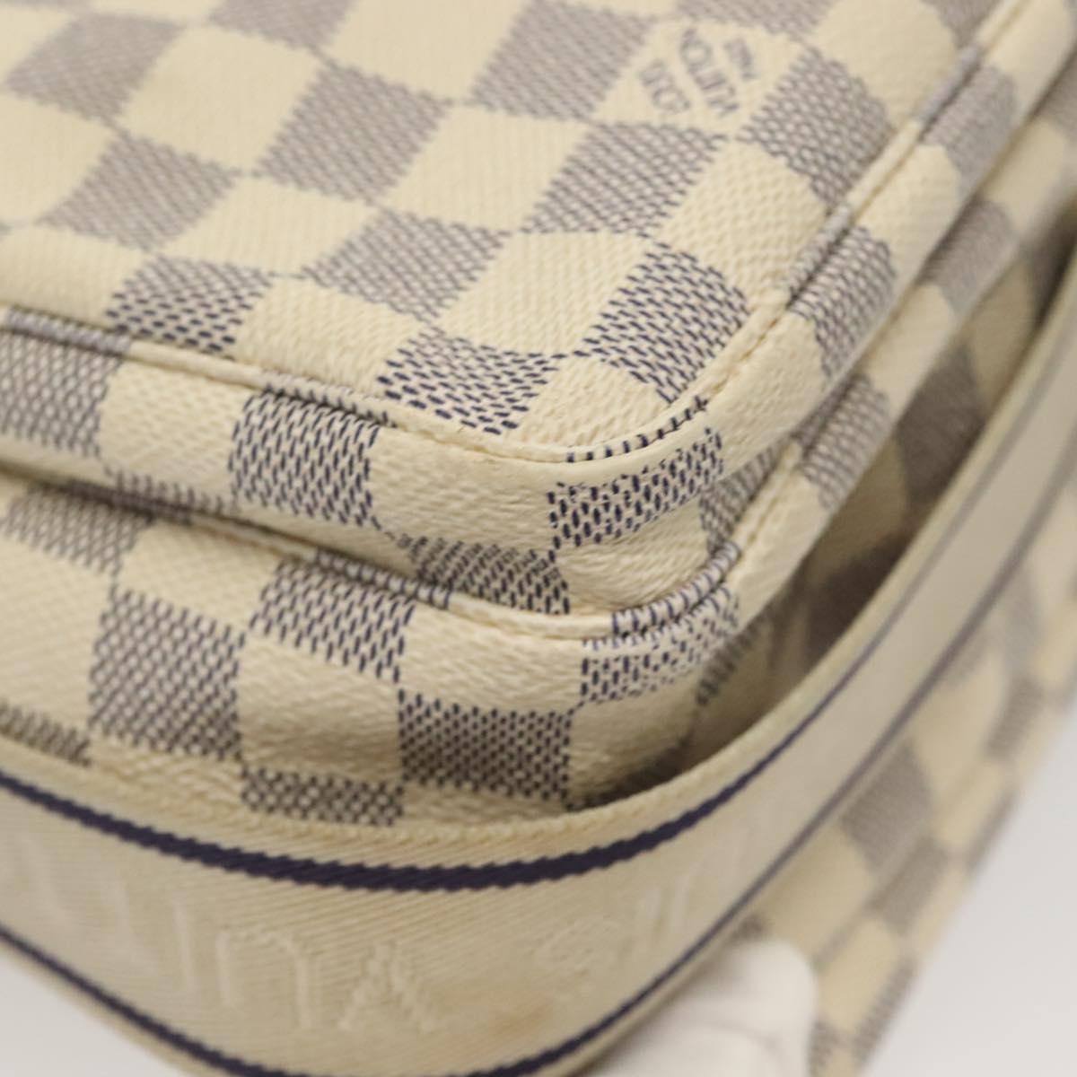 Louis Vuitton Naviglio Handbag Damier, WHITE, CANVAS, Shoulder bag
