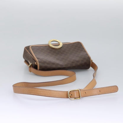 Celine Vintage Macadam Shoulder Bag Canvas, BROWN, CANVAS, Shoulder bag