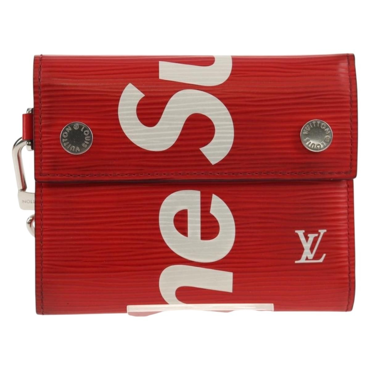 Louis Vuitton Chain Wallet Limited Edition Supreme Epi Leather, RED, LEATHER, Wallets