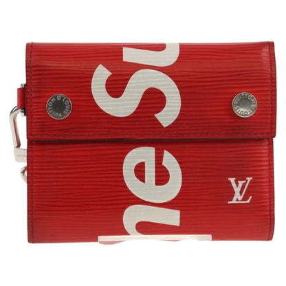 Louis Vuitton Chain Wallet Limited Edition Supreme Epi Leather, RED, LEATHER, Wallets