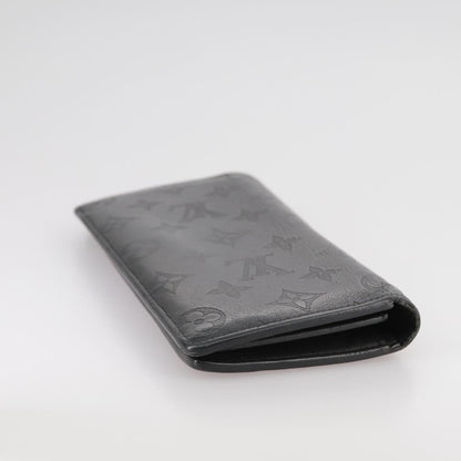 Louis Vuitton Brazza Long Bifold wallet Monogram shadow, BLACK, LEATHER, Wallets
