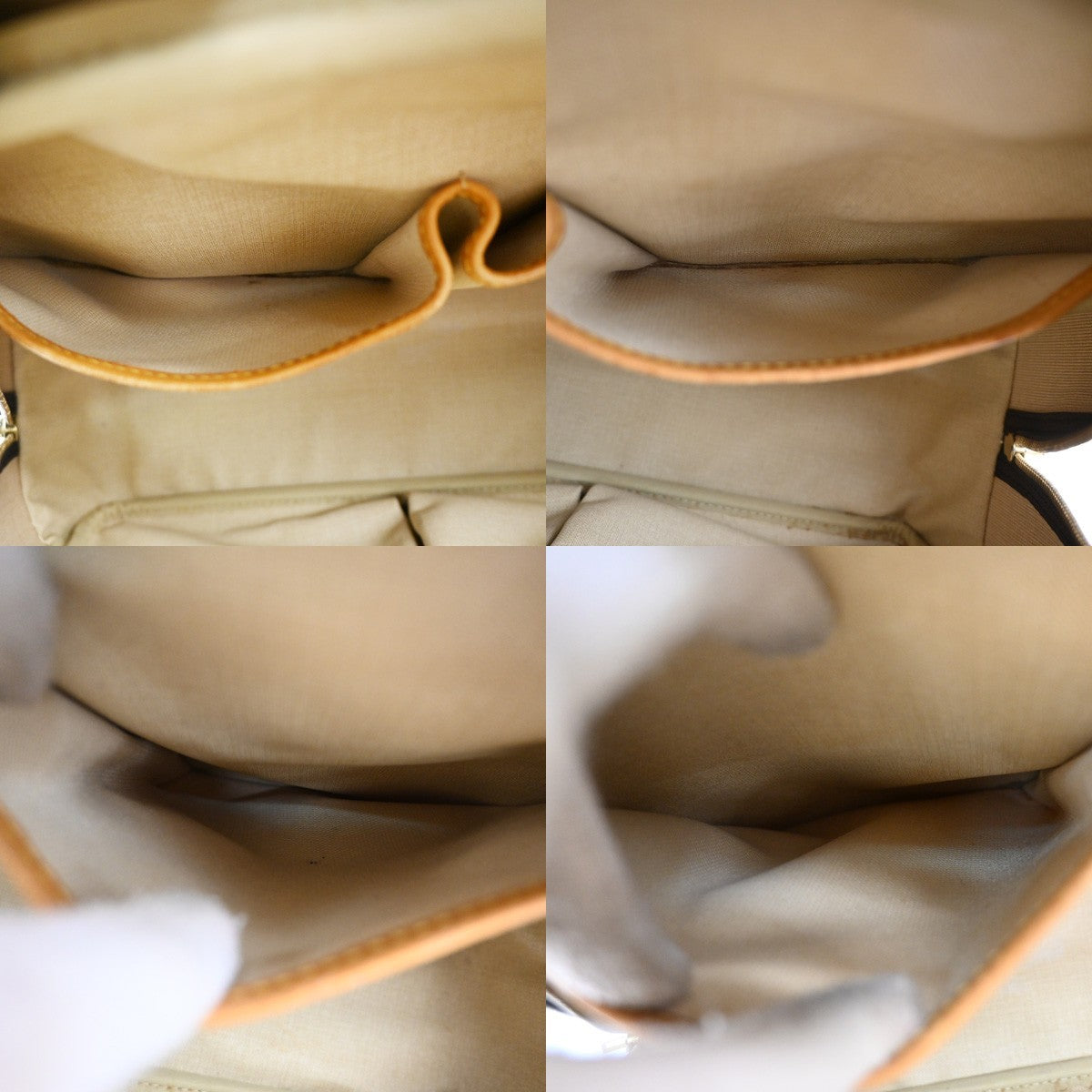 Louis Vuitton Deauville Handbag Monogram Canvas, BROWN, LEATHER, Handbag