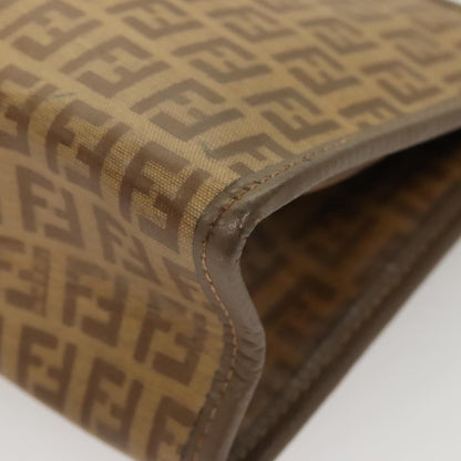 Fendi Vintage Zip Pouch Canvas, BEIGE, CANVAS, Clutche & pouche