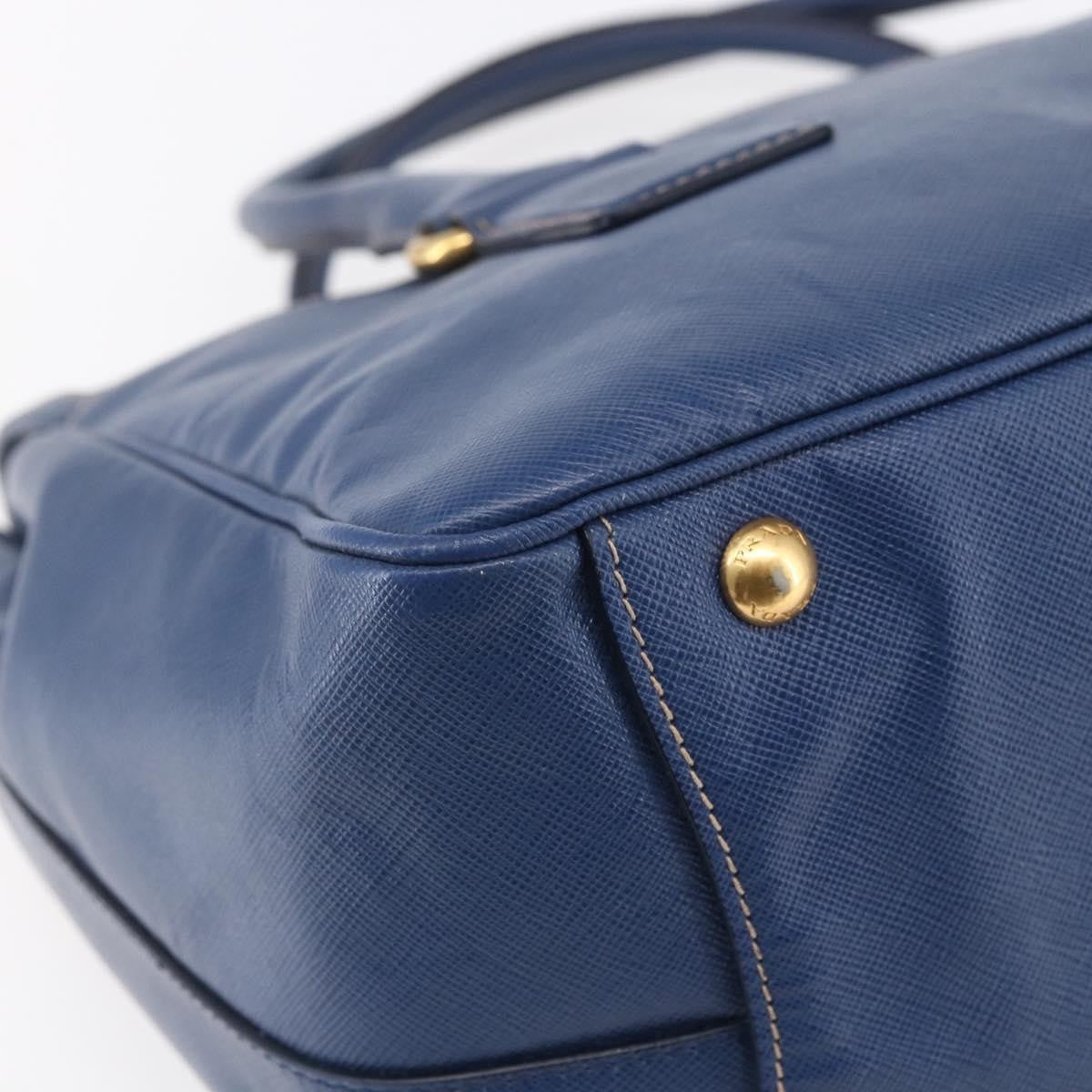 Prada Vintage Handbag Leather, BLUE, LEATHER, Handbag