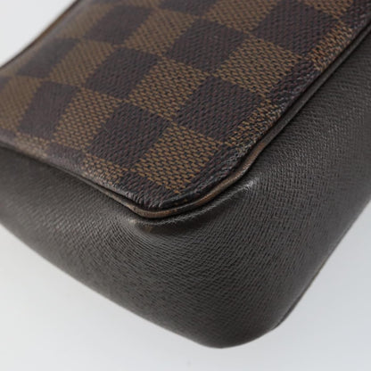 Louis Vuitton Trousse Make Up Bag Damier Canvas, BROWN, CANVAS, Clutche & pouche
