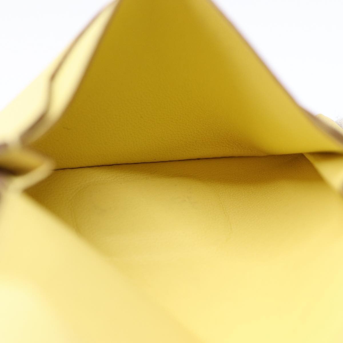 Hermes Bearn Card Case Epsom, YELLOW, LEATHER, Card Holders