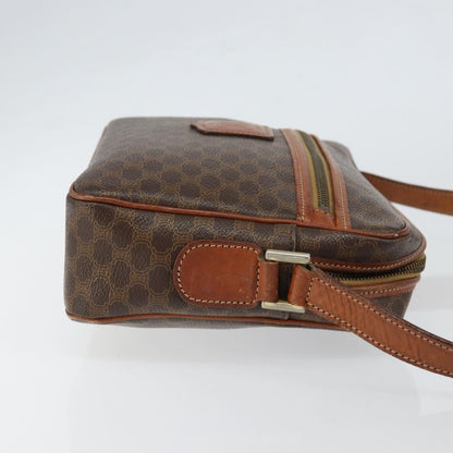 Celine Vintage Macadam Shoulder Bag Canvas and Leather, BROWN, CANVAS, Shoulder bag