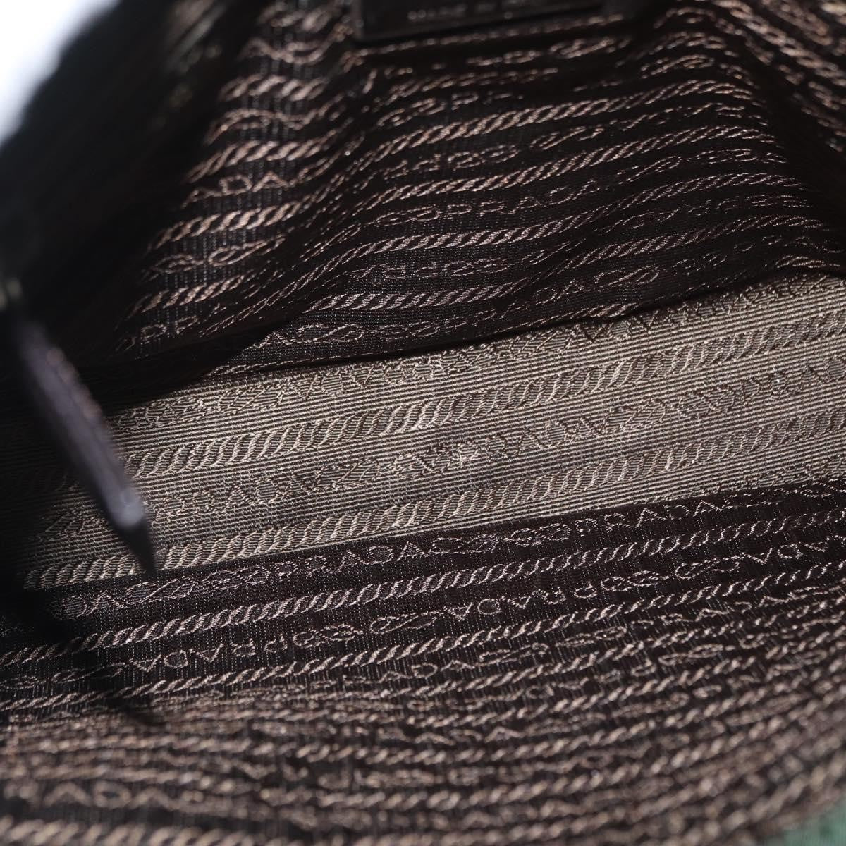 Prada Vintage Tote Tessuto with Leather, BROWN, NYLON, Tote bag