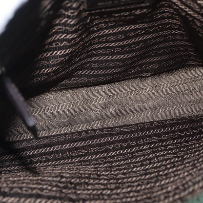 Prada Vintage Tote Tessuto with Leather, BROWN, NYLON, Tote bag