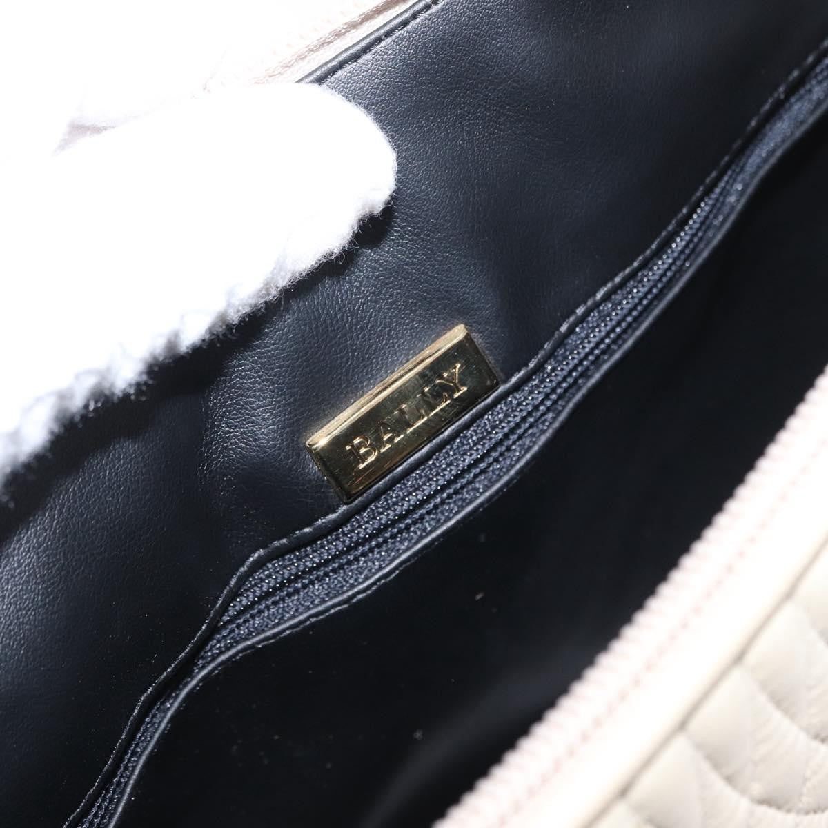 Bally Vintage Chain Shoulder Bag Quilted Leather, BEIGE, LEATHER, Shoulder bag