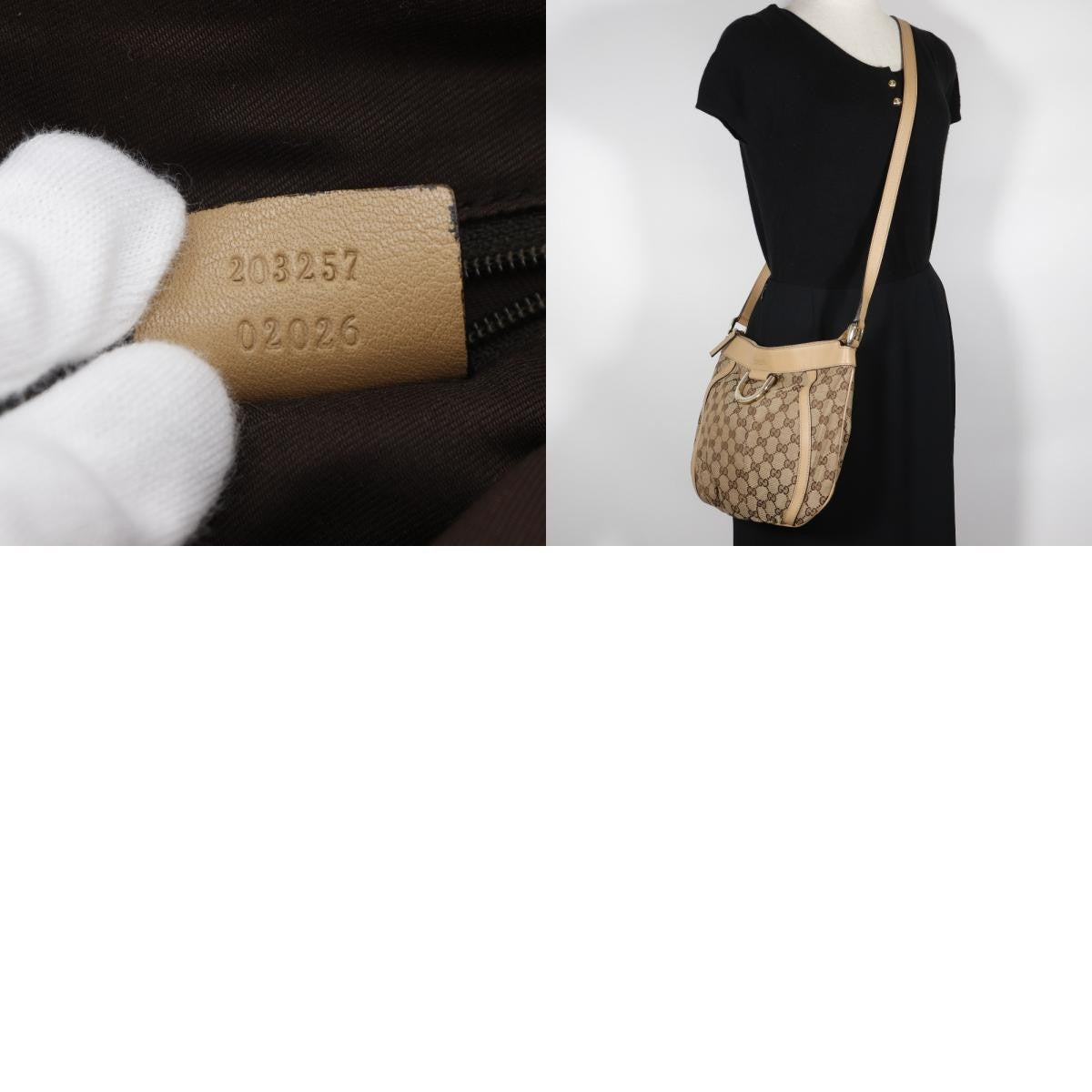 Gucci Abbey D-Ring Messenger Bag GG Canvas, BROWN, CANVAS, Shoulder bag