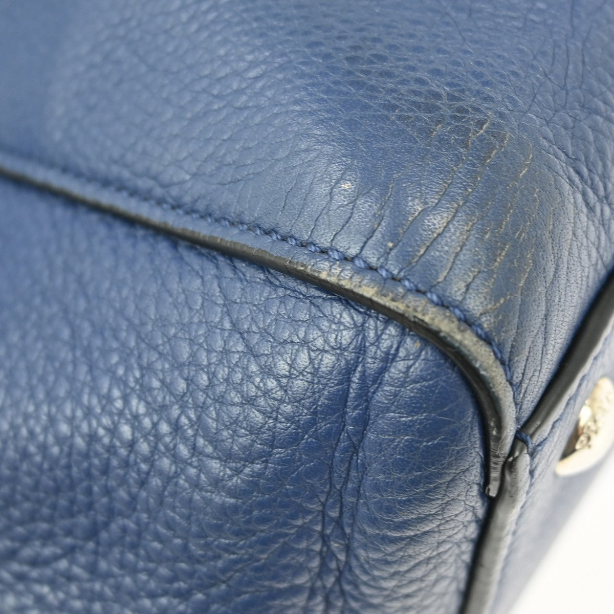 Prada Front Pocket Wing Convertible Tote Vitello Daino, BLUE, LEATHER, Tote bag