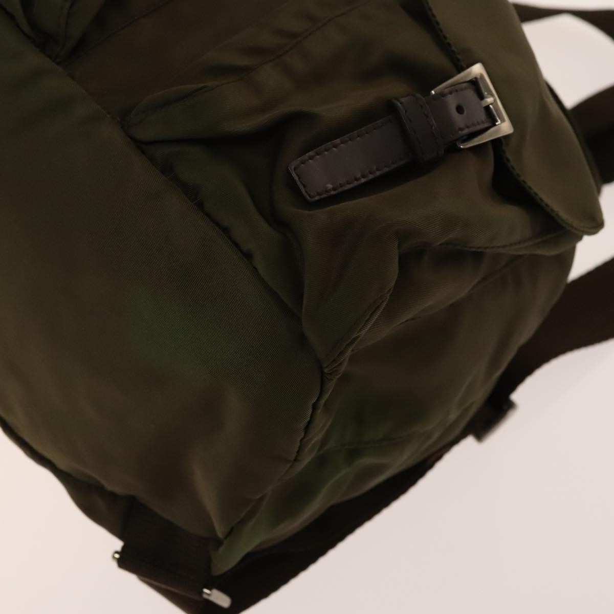 Prada Double Front Pocket Backpack Tessuto, KHAKI, NYLON, Backpack